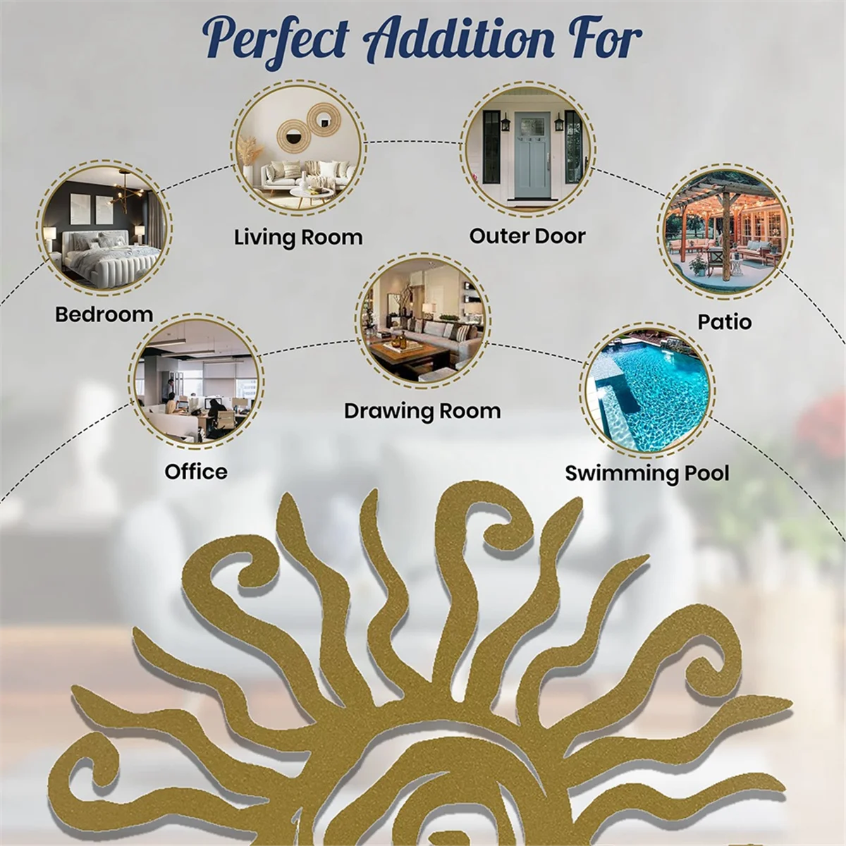 Металлическая настенная скульптура Sun наружный декор 11 8 дюйма устойчивая к