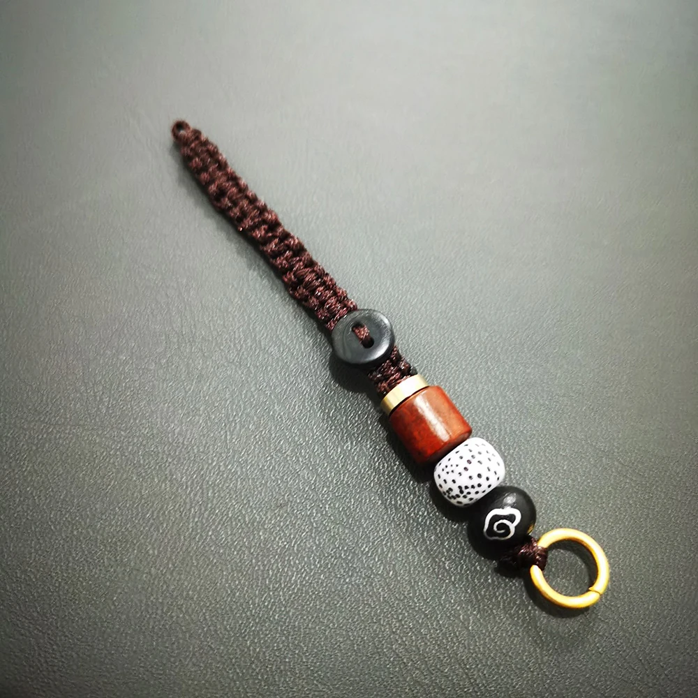 

Keychain Lucky Pendant Key Chain Pure Hand-Woven Key Rope Key Chain Bodhi Hand-Knitted Rope Car Key Backpack Decorative