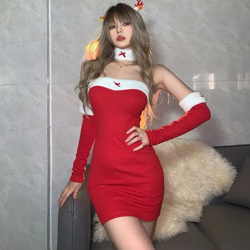 

Короткие платья STSVZORR, женская одежда с бесплатной доставкой Y2k Kawaii, одежда для вечеринки, рождественское платье