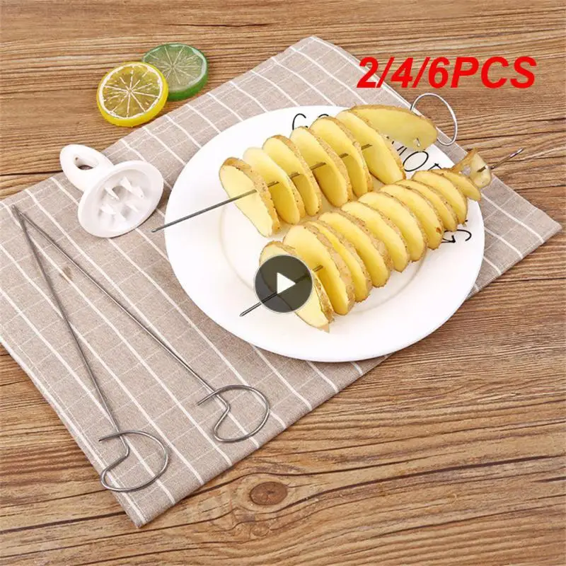 

2/4/6PCS Plastic Rotate Potato Slicer Vegetable Twisted Vegetable Spiralizer Diy Whirlwind Cut Spiral Slicer