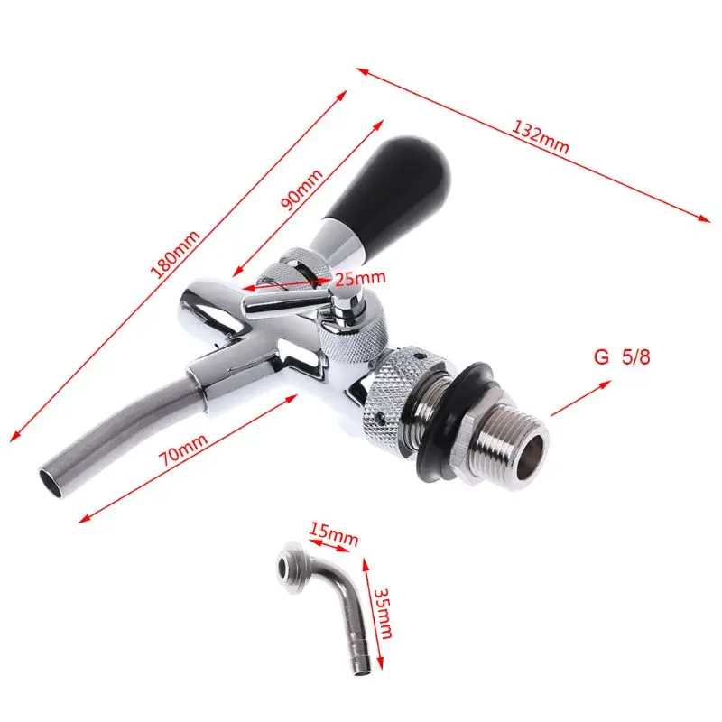 

Adjustable Beer Tap Homebrew Faucet Bar Accessories With Long Shank & Ball Lock dropshipping