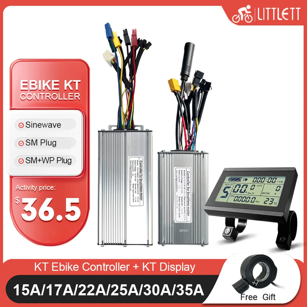 Комплект для электровелосипеда KT Ebike Sinewave 36V48V 15A/17A/22A/25A/30A с дисплеем LCD3 LCD5 LCD11 Комплект для электровелосипеда KT Ebike Sinewave 36V48V 15A/17A/22A/25A/30A с дисплеем LCD3 LCD5 LCD11