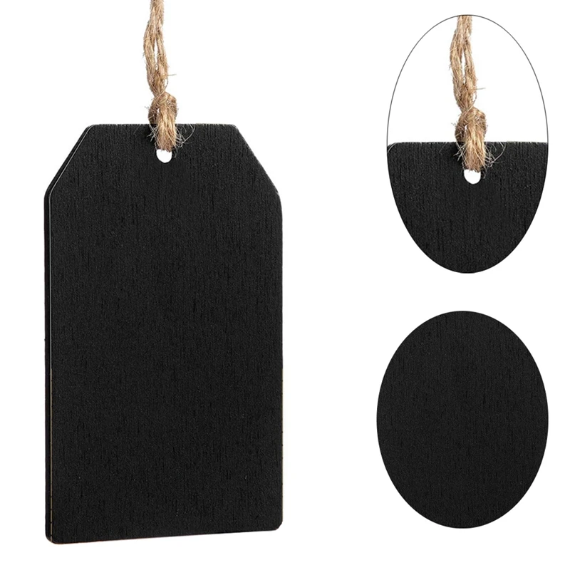 

Chalkboard Tags Hanging Wooden Mini Chalkboard Signs , Hanging Chalkboard Labels,Message Tags, Black