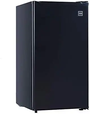 

RFR322 Mini Refrigerator, Compact Freezer Compartment, Adjustable Thermostat Control, Reversible Door, Fridge for Dorm, Office,