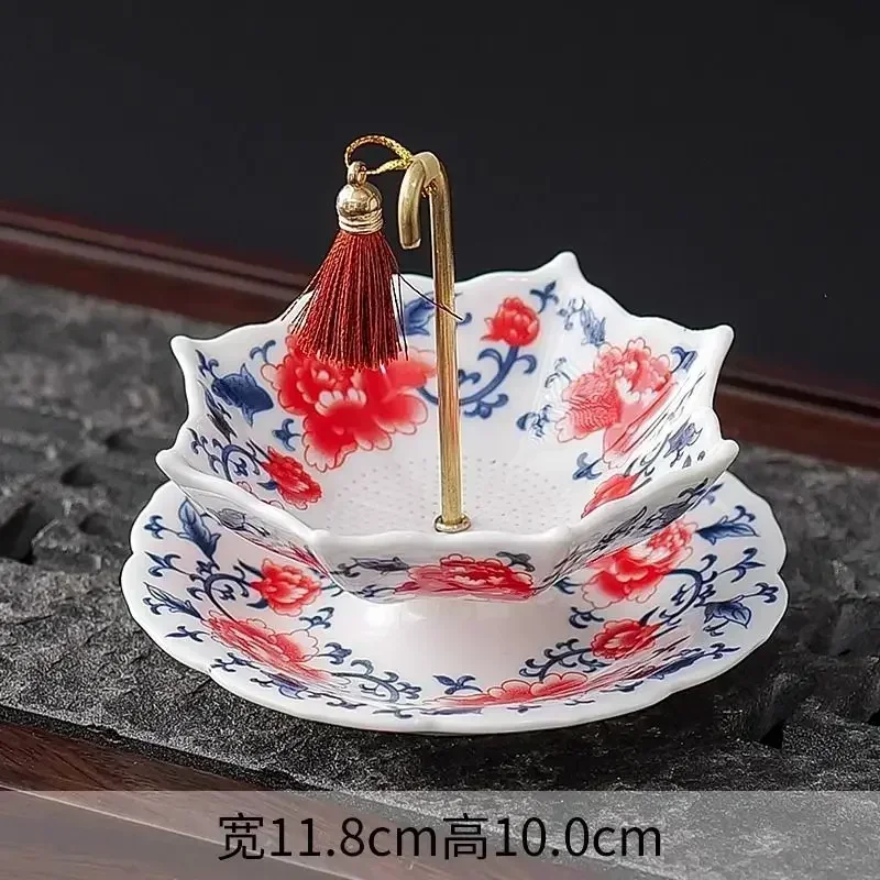 

Синее керамическое ситечко для чая JINGDE TEA SET