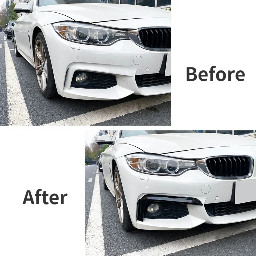 Передний бампер верхний разветвитель крышка противотуманной фары для BMW 4 серии