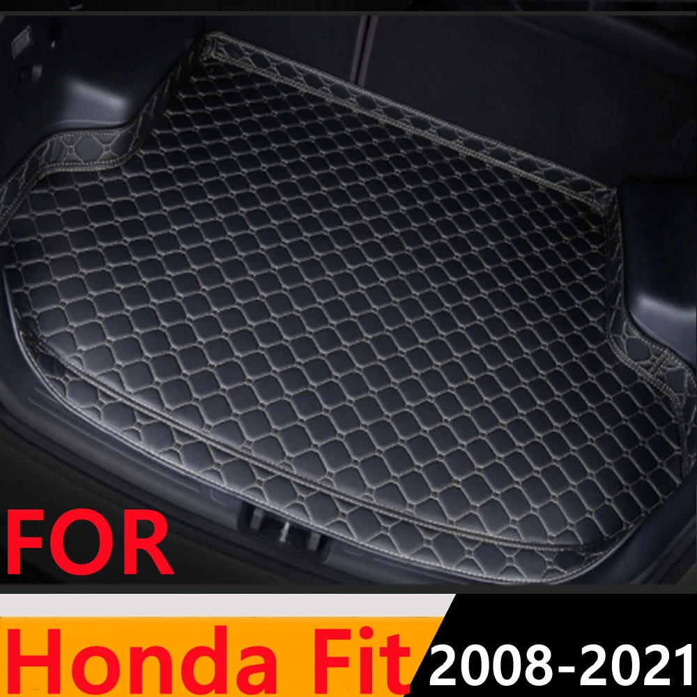 

Sinjayer Car Trunk Mat Waterproof AUTO Parts Tail Boot Carpets High Side Cargo Liner Cover Pad For HONDA FIT 2008 2009 2010-2021