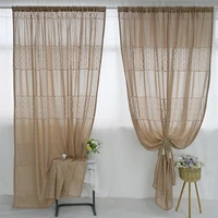 chinese jacquard sheer tulle light impermeable curtains for living room bedroom window printing curtain fabric finished cortains