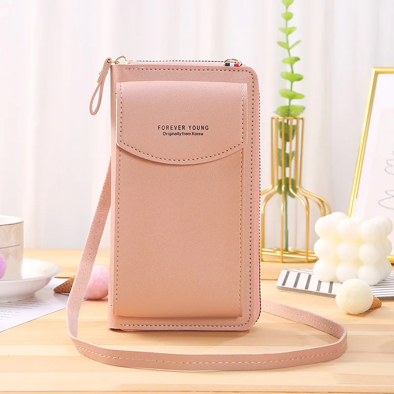 

2022 Women New Trendy Mobile Phone Crossbody Bag Korean Fashion Double-layer Wallet Multifunctional Lady Messenger Shoulder Bag