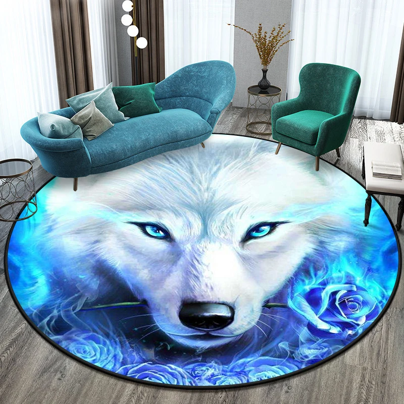 Круговой ковер серии Dream Wolf подушка для кресла электроспорта Детский напольный