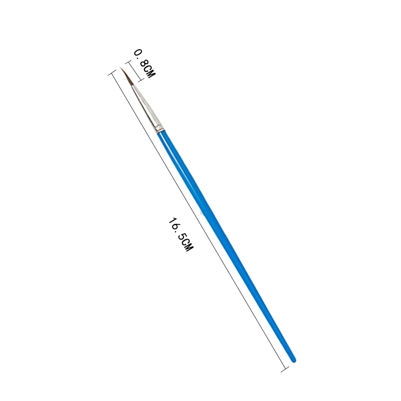 Set of 20 Blue Plastic Rod Nylon Hair Tip Gouache Digital Paint brush | Brushes