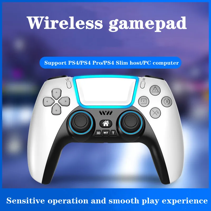 

PS4/PS4 Pro Wireless Bluetooth Gamepad, Six-axis Gyroscope, 3D Competitive Joystick, Turbo One-click Burst