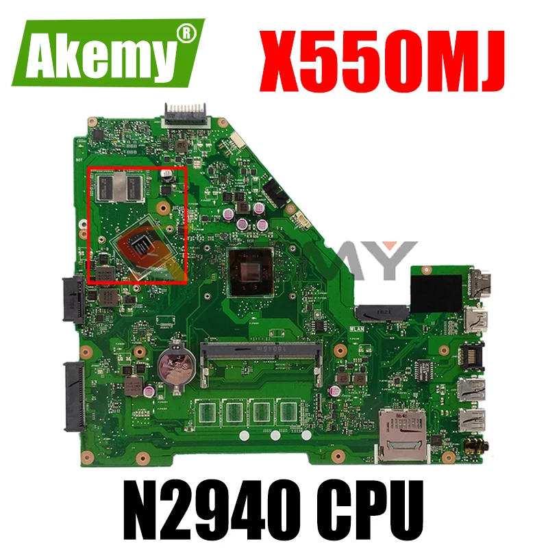 

X550MJ MAIN_BD._0M/N2940/AS V1G 90NB0830-R00040 Mainboard REV 2.0 For ASUS X550MD X550MJ X552M Y582M K550M laptop motherboard