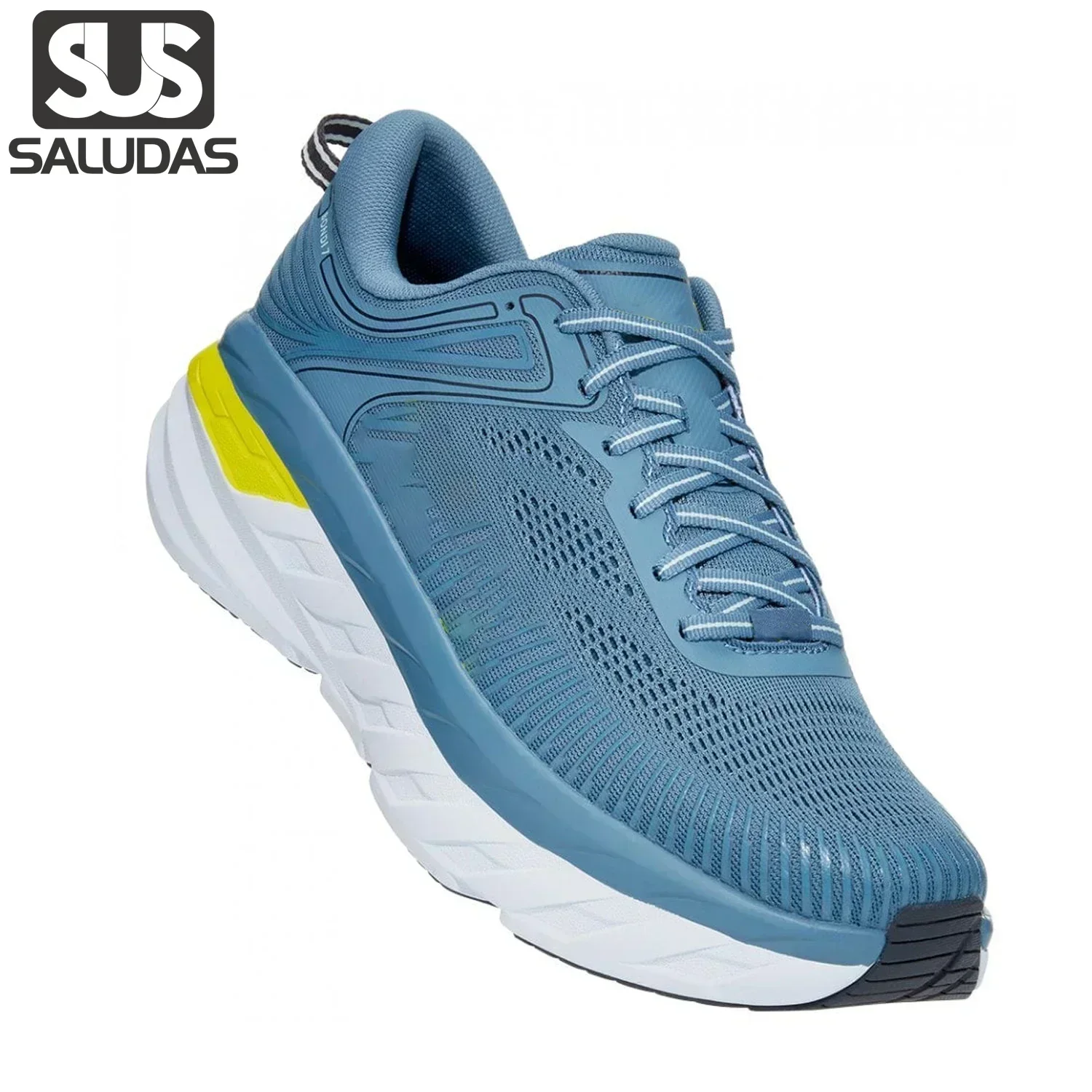 SALUDAS Original Men Running Sneakers Women Marathon Shoes Outdoor Thick Sole Elastic Cushioning Couple Casual