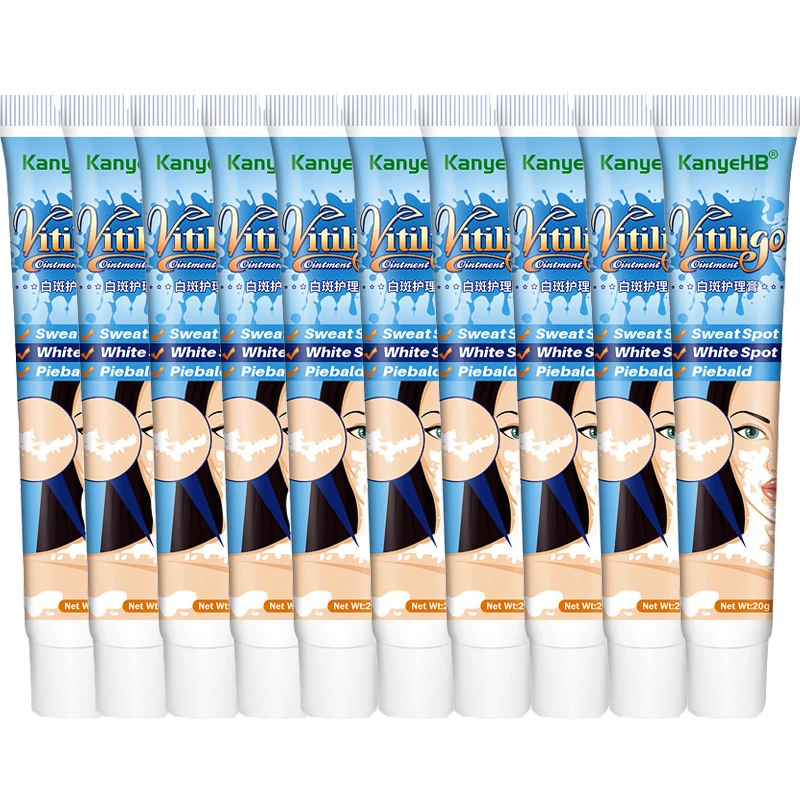 

10pcs Kanyehb Herbal Extract Vitiligo Ointment Remove Ringworm White Spot Removal Skin White Spot Leukoplakia 20g
