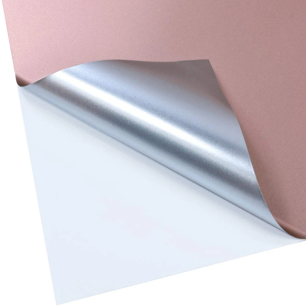 Матовая металлическая клейкая виниловая пленка для поделок 12x10 дюймов 6 листов