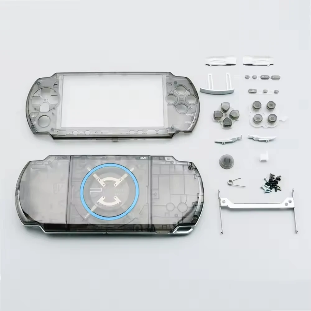 Фото Замена корпуса игровой консоли для PSP3000, полный комплект корпуса Crystal Colors с набором кнопок №2