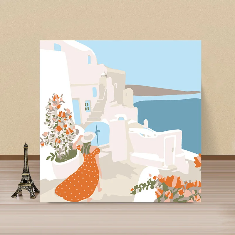 

Цифровая картина маслом DIY оптовая продажа Ландшафтные цветы, красивые восстанавливающие подсолнухи 1912