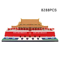 world famous historical architecture micro diamond block china beijing tianan men square nanobrick model building brick toys