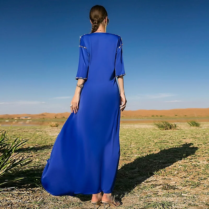 Ramadan Moroccan Caftan Evening Dresses Dubai Luxury Diamond Gown Muslim Wedding Party Long Dress Kaftan Abayas For Women