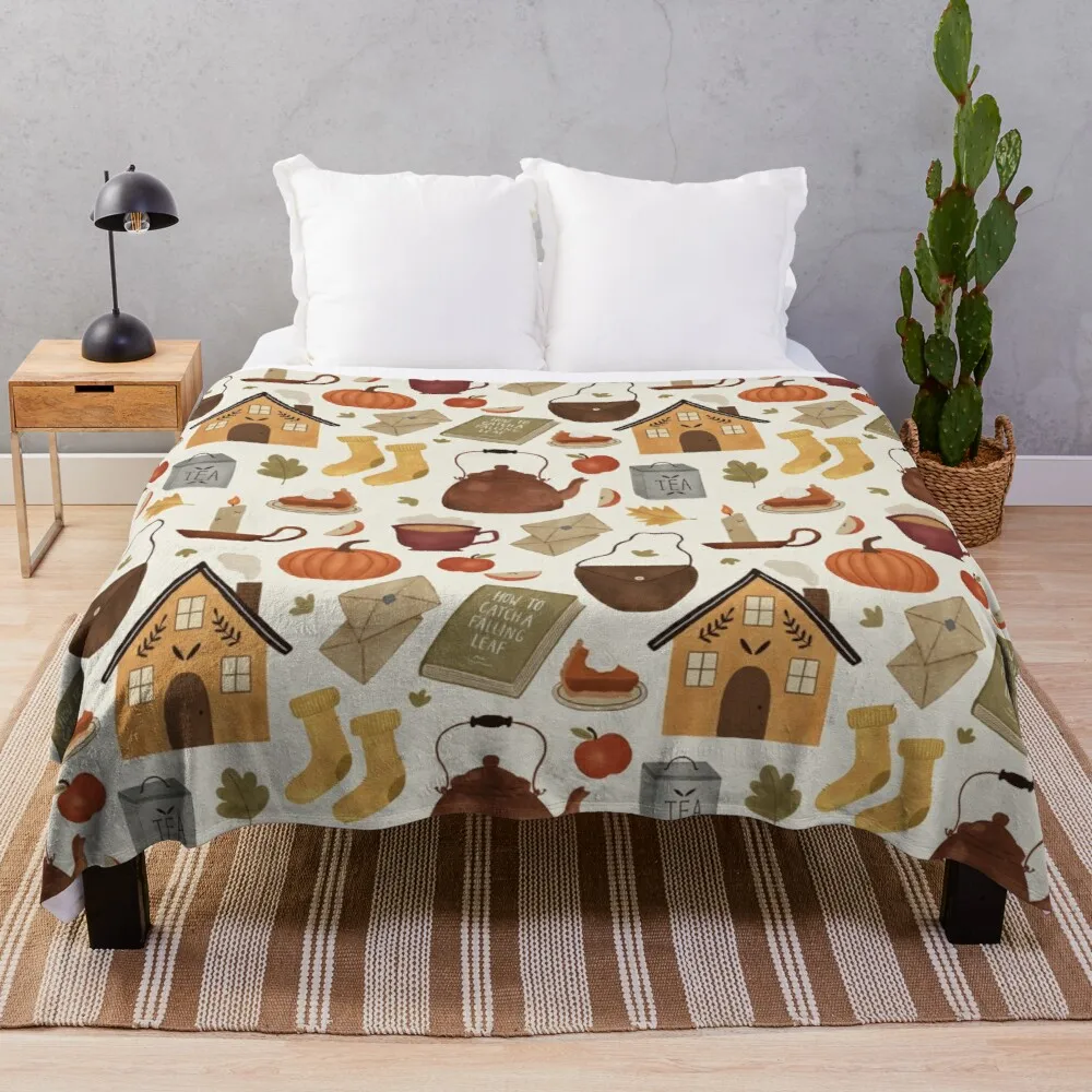 

Autumn Cottage Days Throw Blanket Blanket for sofa