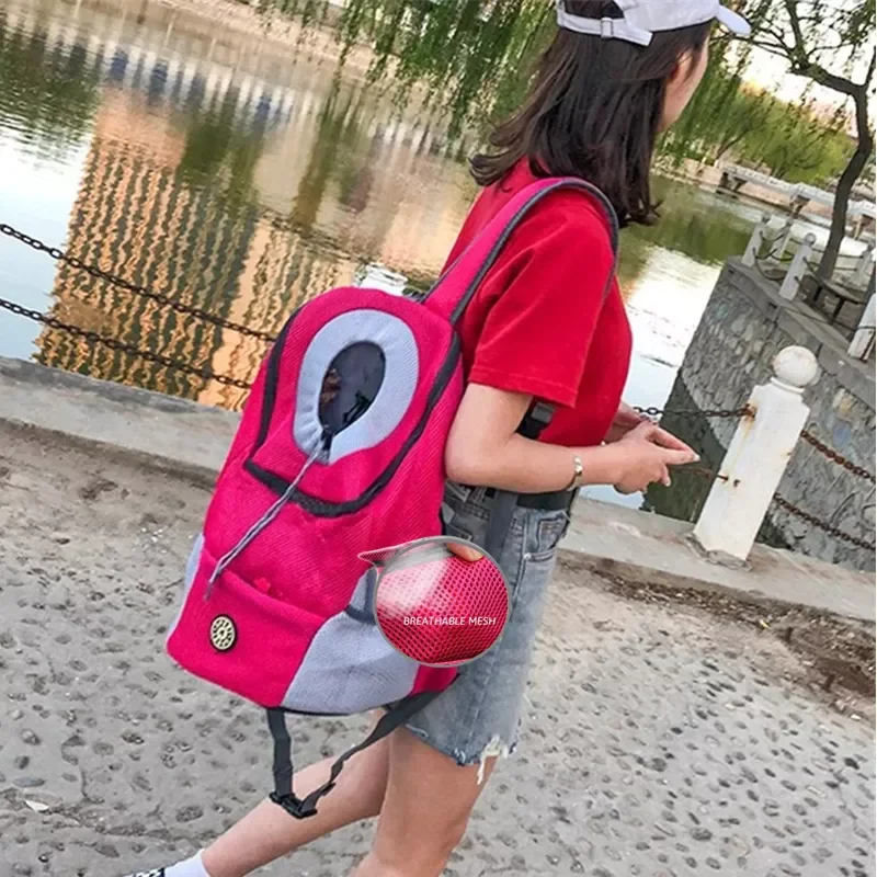 

2023 Carrying Pet Cat Dog Backpack Out Walking Travel Portable Transport Bag Animal Backpack Small Dogs Chihuahua Shoulders Back