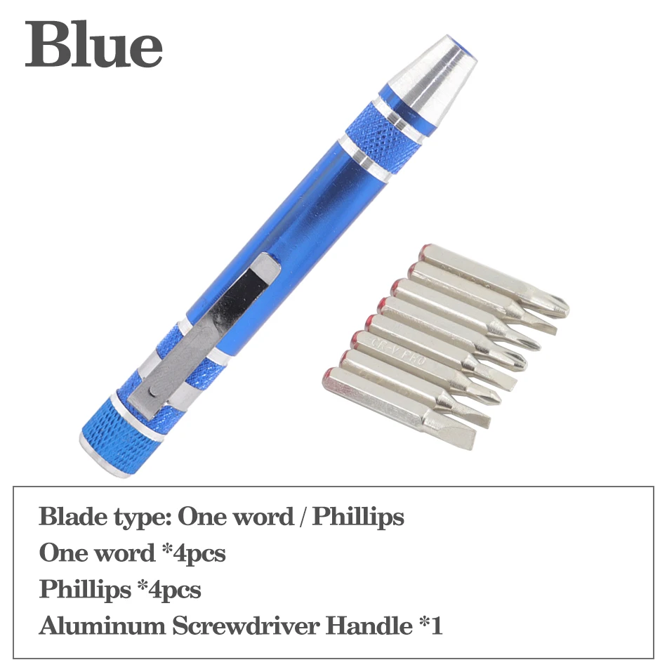

8 в 1 многофункциональная алюминиевая прецизионная Ручка отвертка Набор отверток Набор инструментов для ремонта набор ручных инструментов для сотового телефона