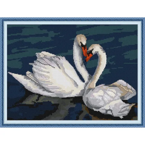 Soulgift News Набор для вышивки крестом "Неугасимая преданность" - лебедь
