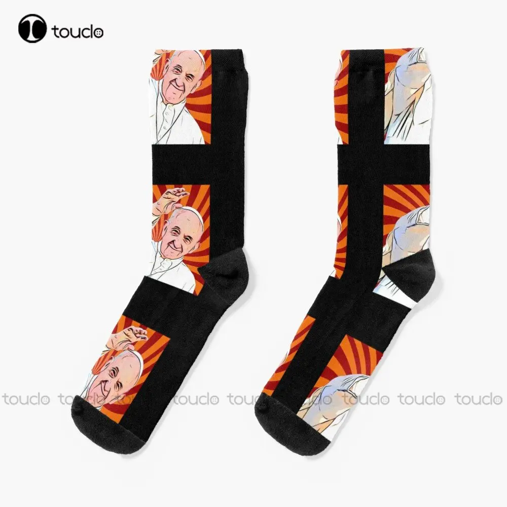 

Pope Francis Socks Socks Men High Quality Cute Elegant Lovely Kawaii Cartoon Sweet Cotton Sock 360° Digital Printing New Popular