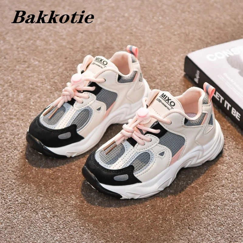 

Kids Sneakers 2022 Spring Baby Girls Sports Running Chunky sneakers Children Shoes Fashion Brand Breathable Soft Sole Platform