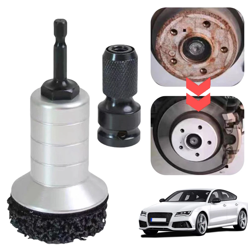 

Щетка для удаления ржавчины ступицы колеса Комплект для обслуживания поверхности и шпилек тормозного ступицы Инструмент для удаления ржавчины тормозного диска для ступичного ротора колеса