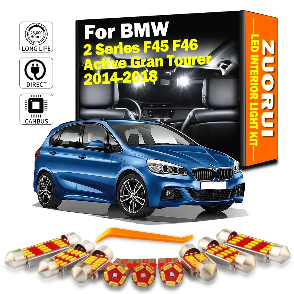 Автомобильные лампы ZUORUI Canbus для BMW 2 серии F45 F46 внутренний светильник купольный