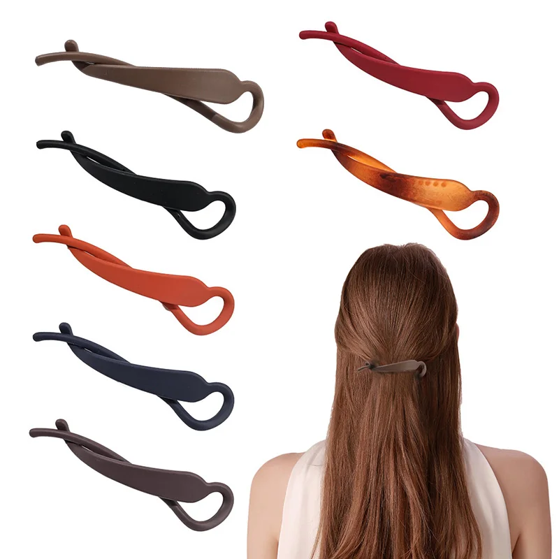 

Hair Clips Vertical Clip Ponytail Hair Clip Banana Barrette Hairpins Acrylic Headwear Fashion Simple Hairgrip Hair Accessories