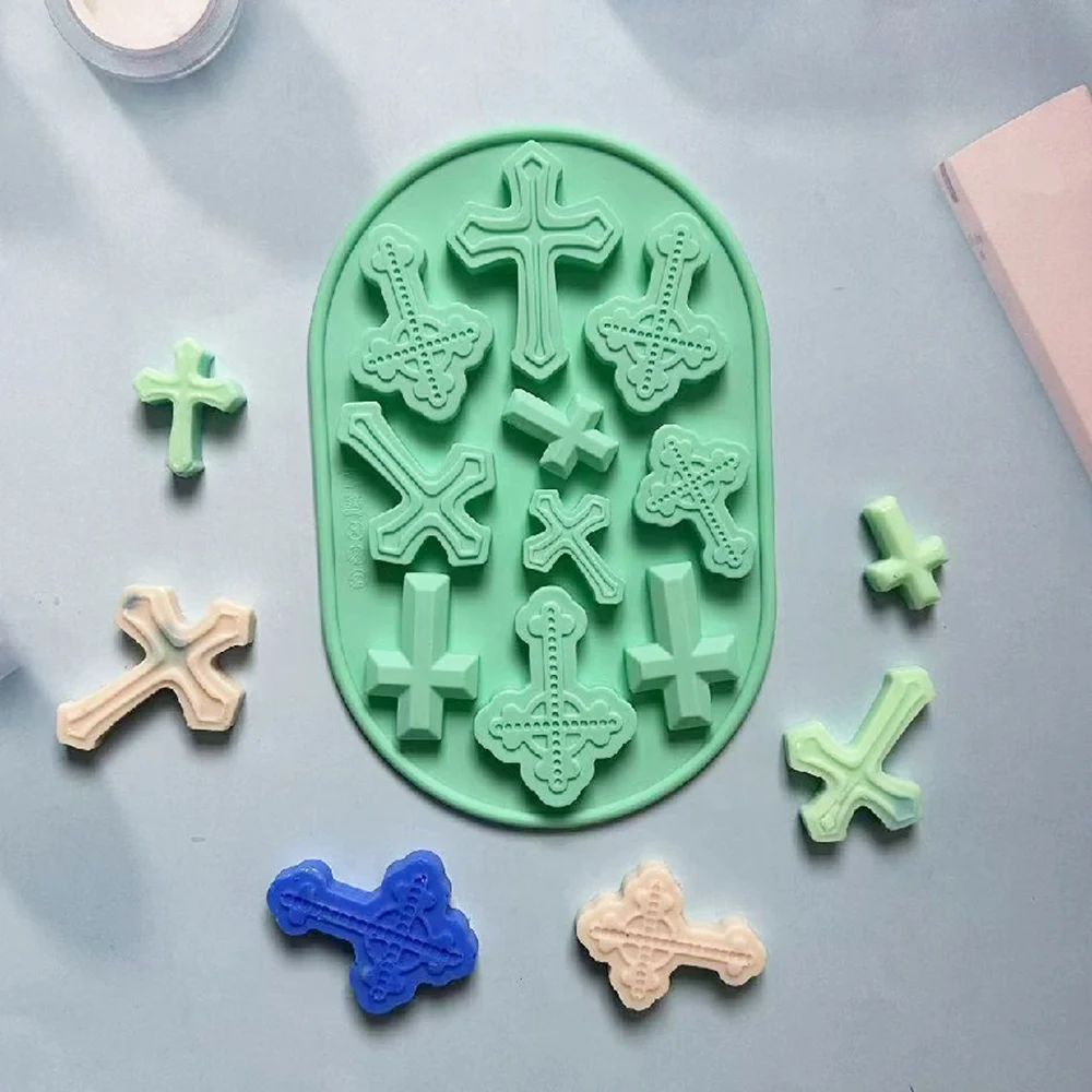 

Silicone Cross Mold DIY Baking Tray Chocolate Cake Candy Fondant Baking Mould Decoration Holes Pudding Soap Mould Ice