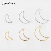 20pcs stainless steel moon charms for diy jewelry making bracelet connector necklace pendant earrings findings handmade supplies