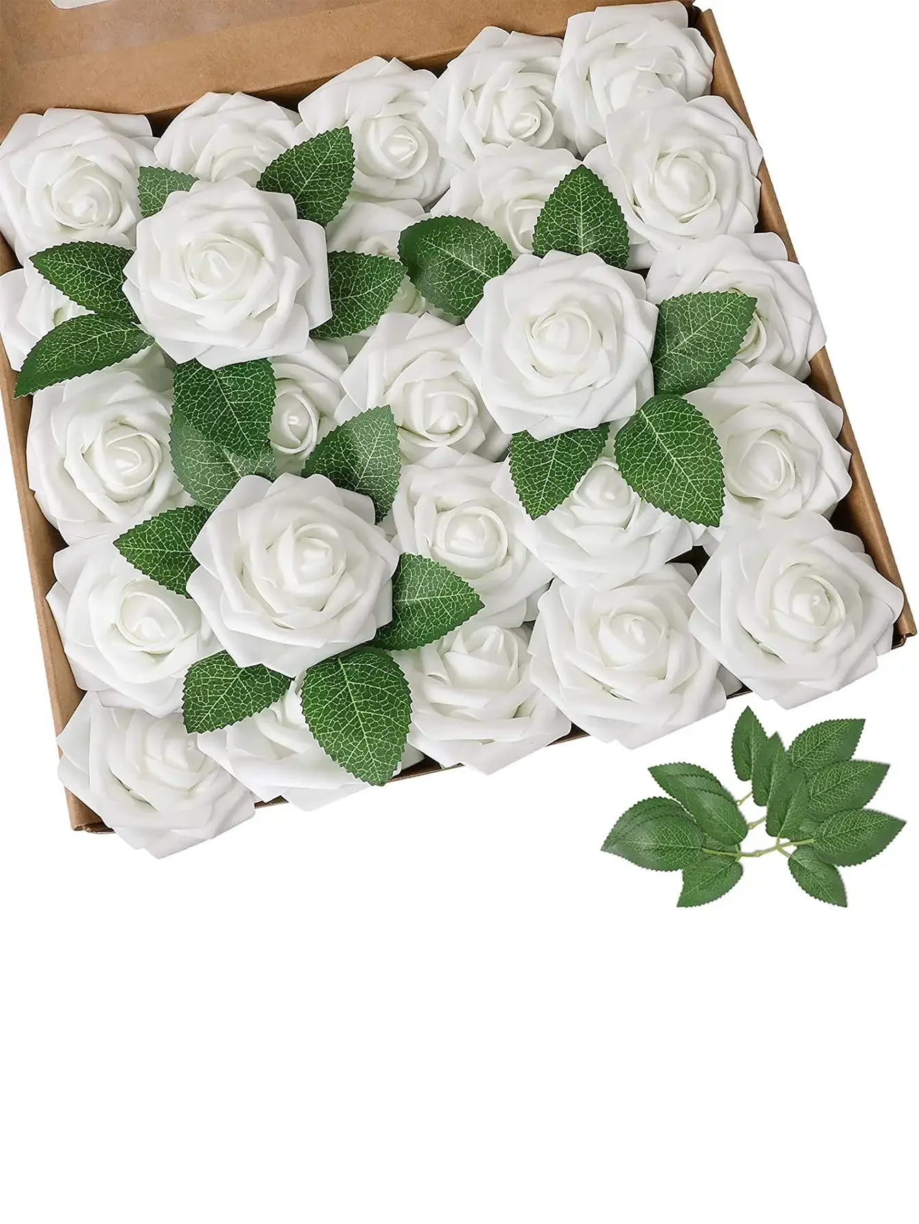 25 шт. искусственные цветы розы стержня для свадебных букетов сделай сам