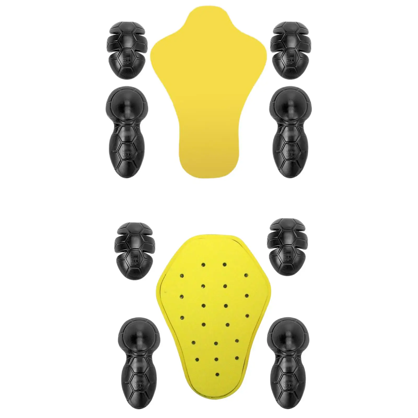 

5Pcs Removable Motorcycle Armour Set Elbow Knee Back Pad Skating Protectors