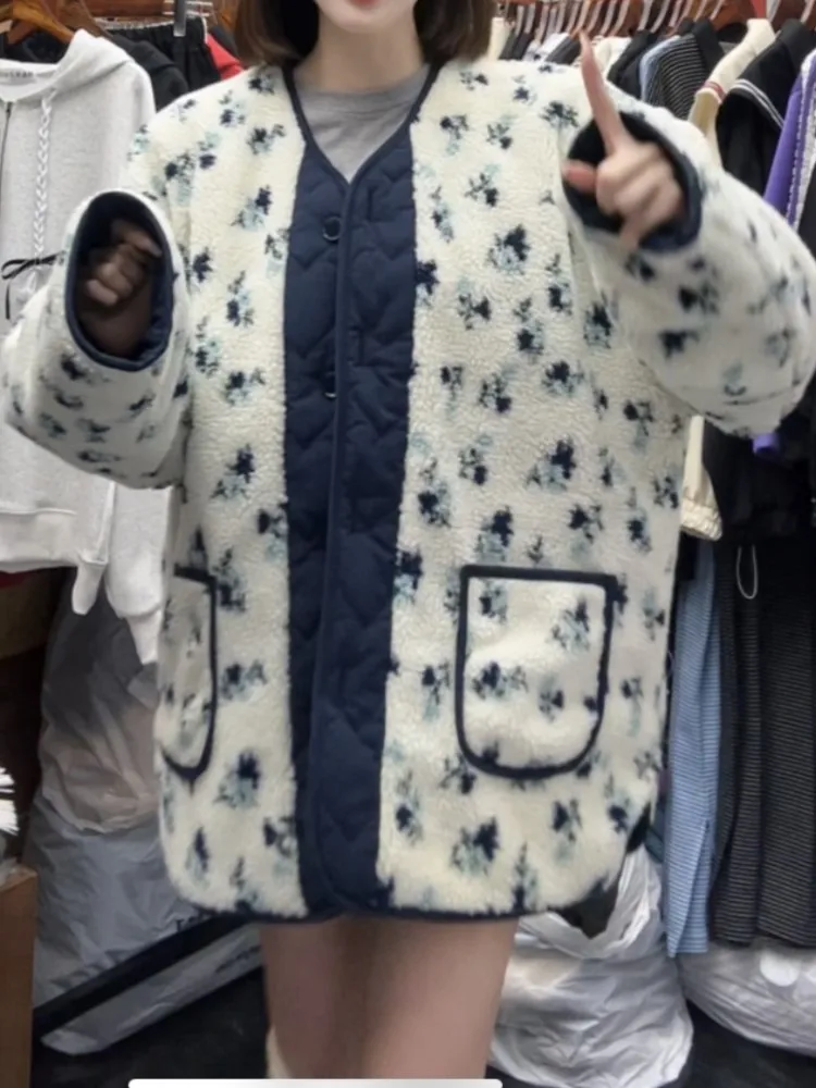 Осенне-зимнее двустороннее пальто из овечьей шерсти женские модные куртки с