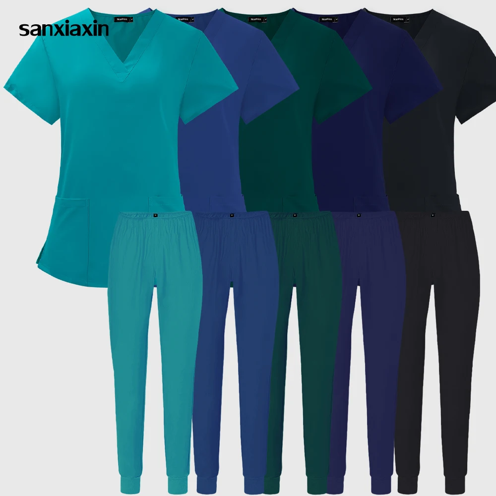 Medical Nurse Uniforms Women Scrubs Sets Thin and Light Clothes Dentistry Surgical Uniform Pet Grooming Hospital Doctor Workwear