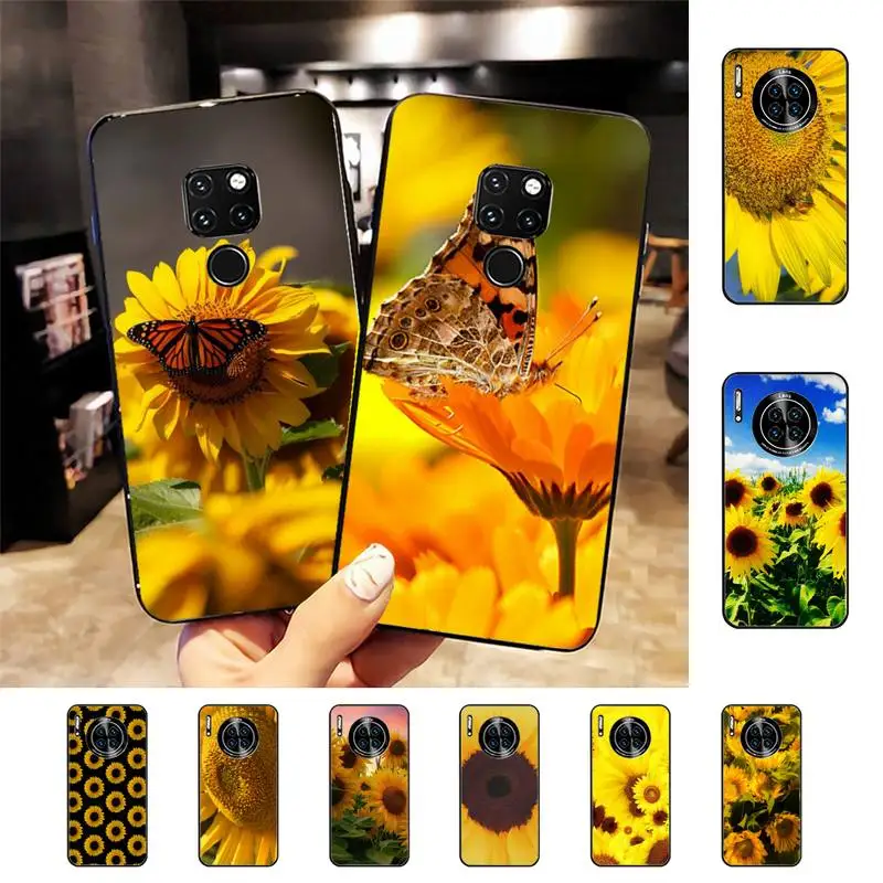 

Beauty Yellow Sunflower Phone Case for Samsung A51 A30s A52 A71 A12 for Huawei Honor 10i for OPPO vivo Y11 cover