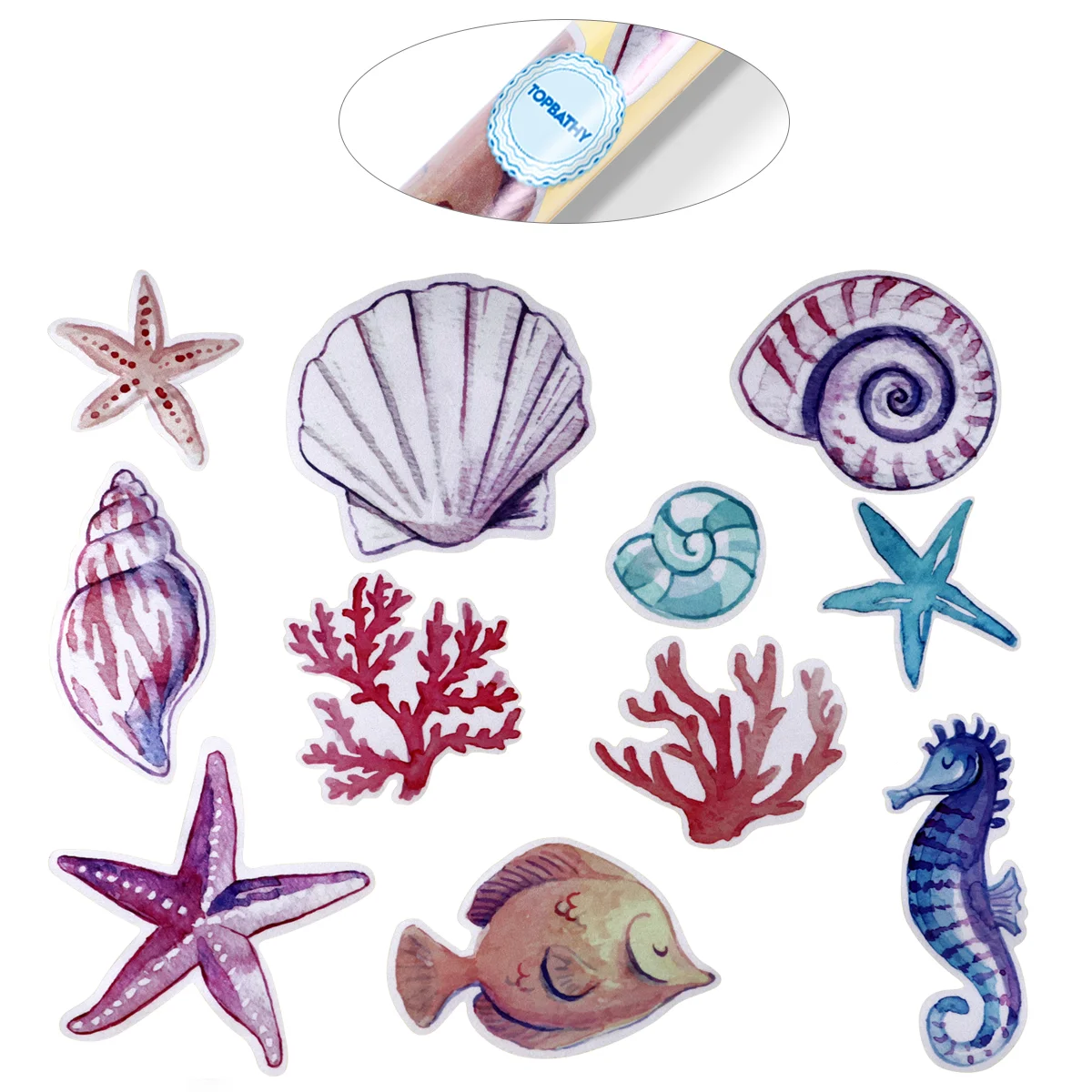TOPBATHY Sea World настенная наклейка с морской ракушкой для спальни гостиной на морскую