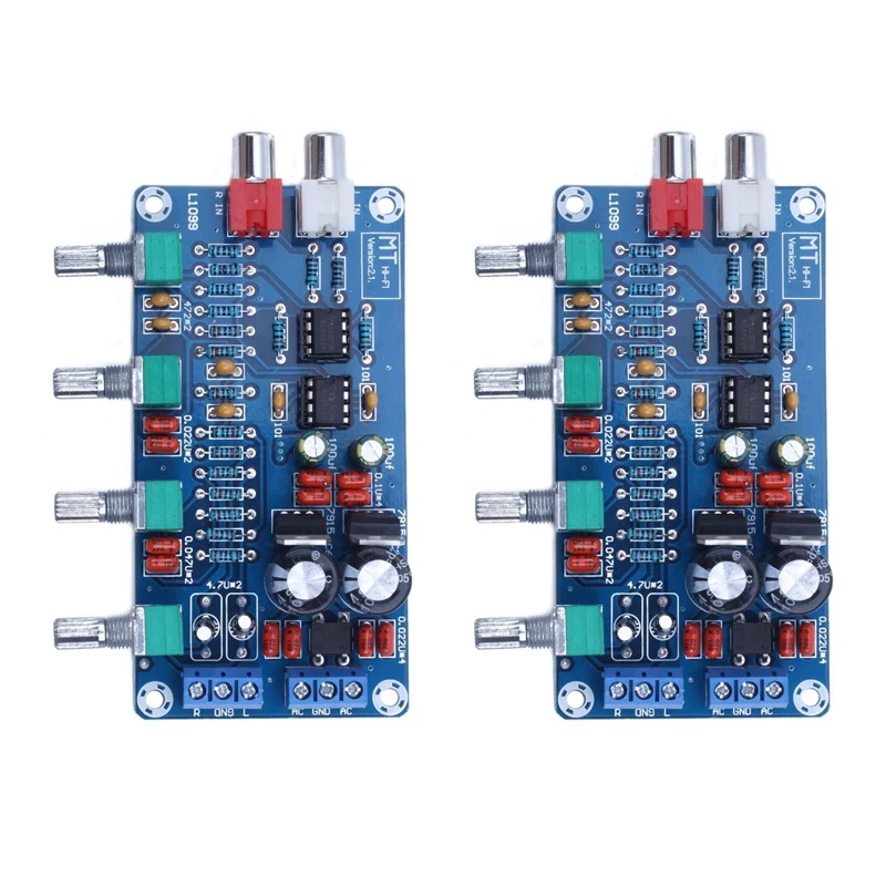 

2X NE5532 OP-AMP HIFI Amplifier Volume Tone EQ Control Board DIY Kits