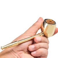 retro portable pure copper pipe thickened old fashioned traditional tobacco pipe cigarette cigar accessories