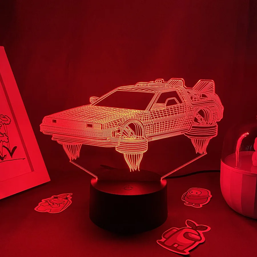 Автомобиль научной фантастики 3D иллюзия светодиодный ночсветильник уникальный