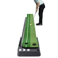 golf putting mat indoor putting green with ball return including 3 training balls 9 84ft long golf game carpet simulator