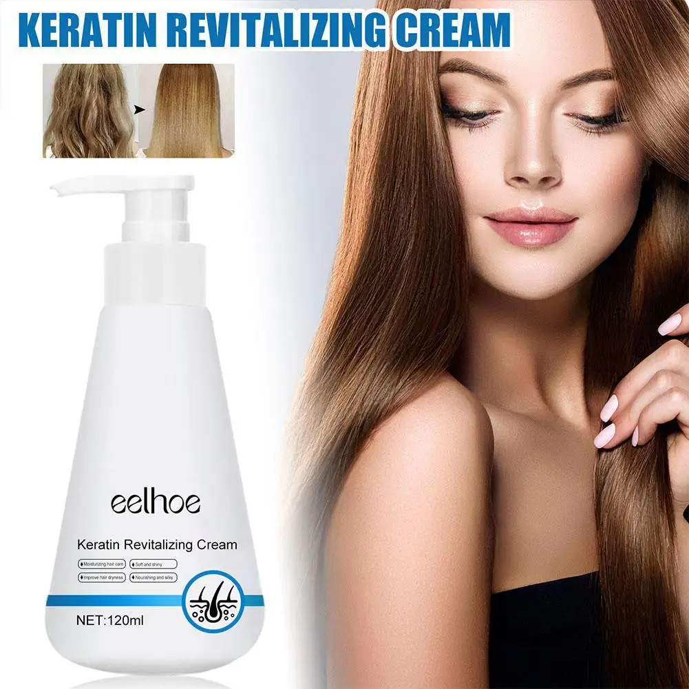 

Keratin Revitalizing Cream Conditioner Scalp Care Repair Damaged Dry Split Ends Hair Moisturizing Nourishing Smoothing Hair Care