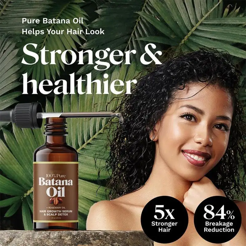 Batana Hair Oil Moisturizing Thickness Pure Organic Smoothen Strengthening 30ml