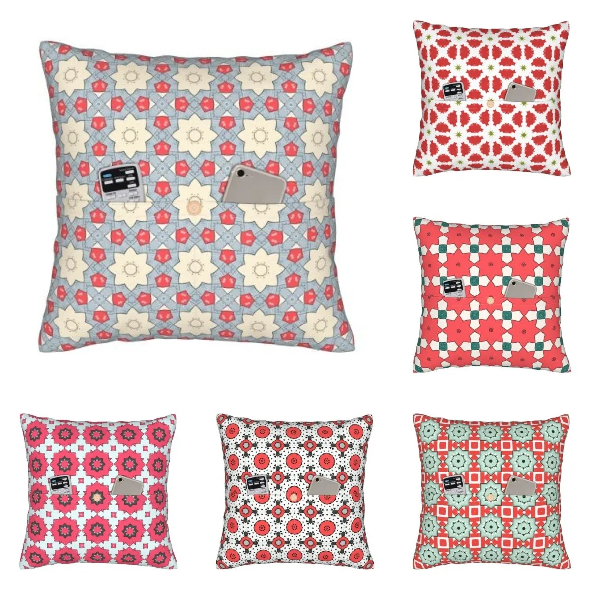 

ROBTM Retro Style DIY Printed Pillowcase Customizable Cushion Cover Decorations Home Daily Ornaments