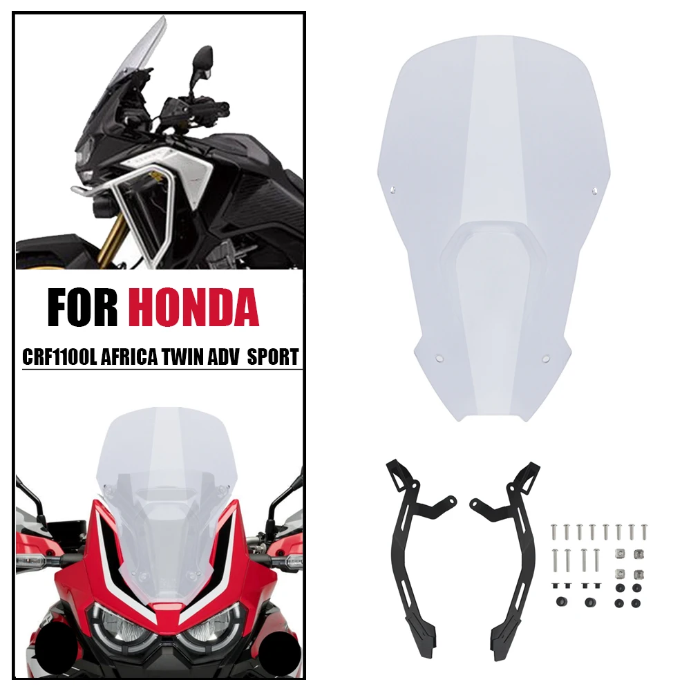 Fairing Windscreen Windshield With Bracket Touring Wind Deflector For Honda CRF 1100L 1100 L AFRICA TWIN ADV Sports 2020 2021
