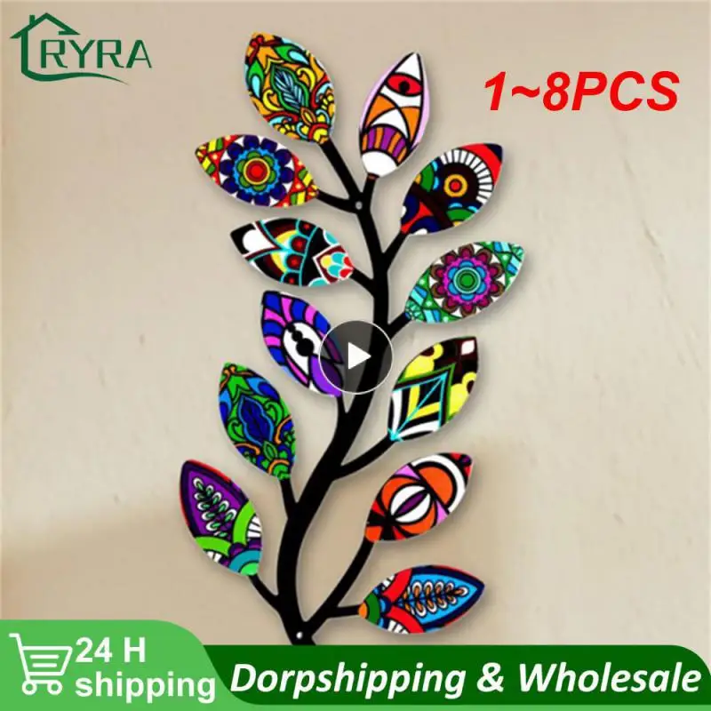 

1~8PCS Metal Tree Branch Wall Decor Iron Art Ornament for Bedroom Indoor Outdoor Patio Decorative Wall Decor Window Artwork